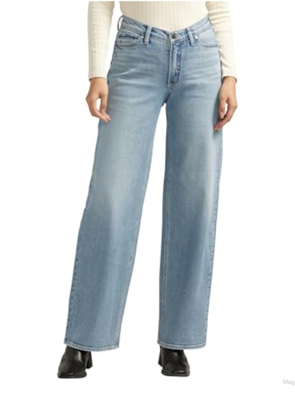 Silver Jeans Co. High Rise Wide Leg Jeans Mid Stretch